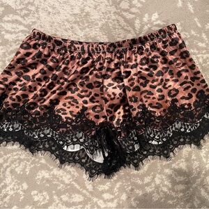 Forever 21Animal Print Silky PJ Pajama Short Women's Sz S
